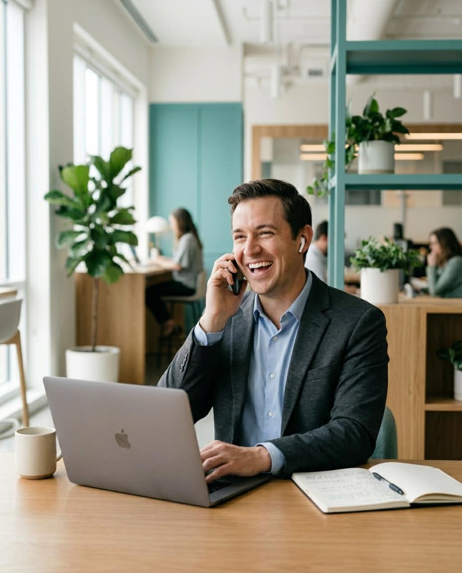 A US-licensed trademark attorney on a client call