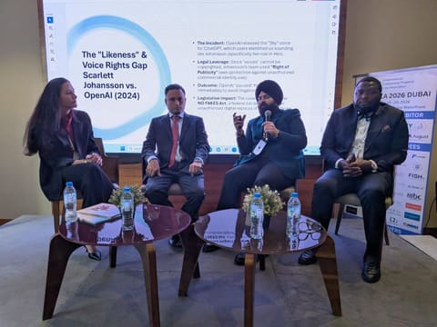 A GTC attorney speaking on an intellectual-property panel at the IIPLA conference in Dubai
